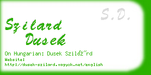 szilard dusek business card